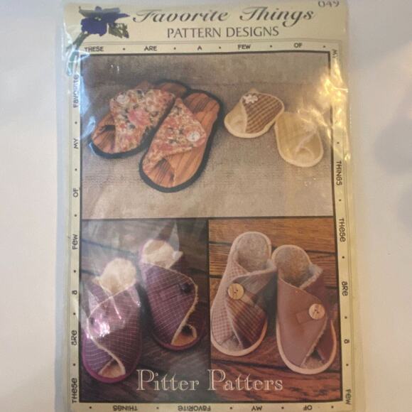 Favorite Things 049 Pattern Pitter Patters Slippers Infant-Adult Cozy Comfort - Picture 2 of 7